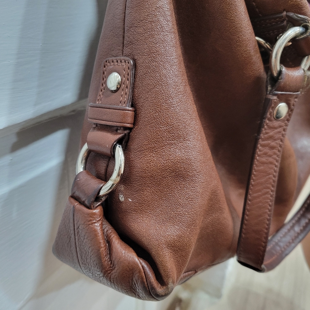 Coach Brown Leather Ashley Shoulder Bag Satchel Purse - Picture 7 of 11
